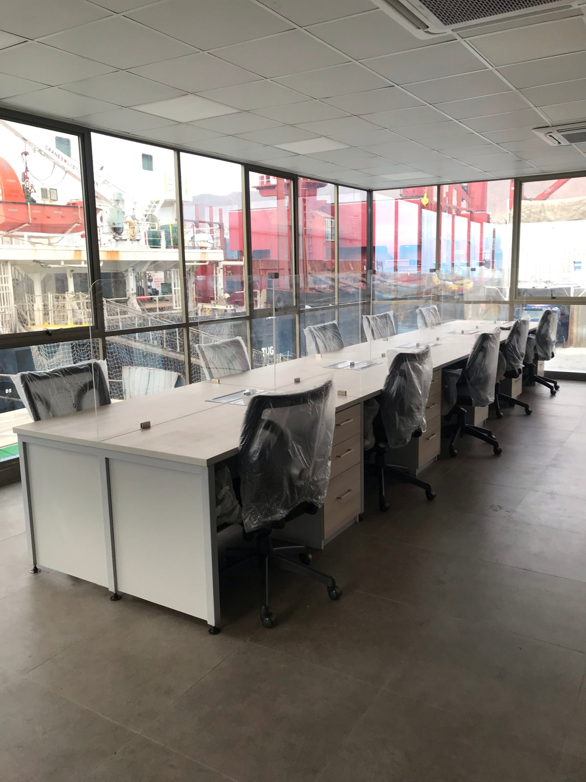 Estación de Trabajo Lineal Blanca Open Space